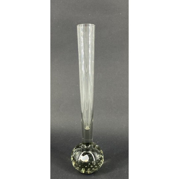 Kosta Of Sweden Controlled Bubble Vase Partial Original StIcker Champagne VTG - Picture 2 of 3